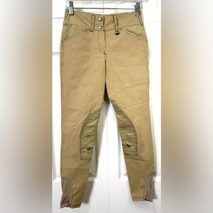 Equine Couture Tan Equestrian Riding Pants. Size 24 sporty Natalia